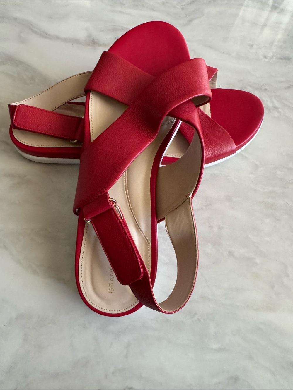 Cole Haan Women’s Red Crisscross Slingback Sandals Size 9.5 NWOT - Picture 6 of 11